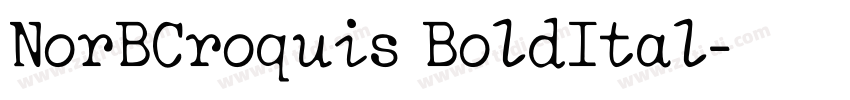 NorBCroquis BoldItal字体转换